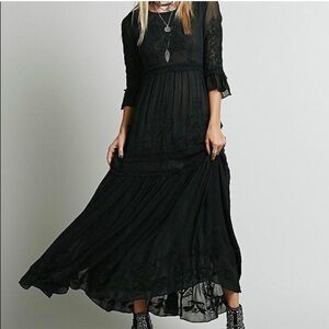 PLS HELP! ISO FREE PEOPLE ROMANCE EMBROIDERED MAXI DRESS BLACK FOR FUNERAL (NFS)